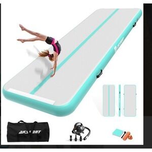 10ft Air Tumble Track Inflatable Training Gymnastic Gym Yoga Mat with Pump Thick